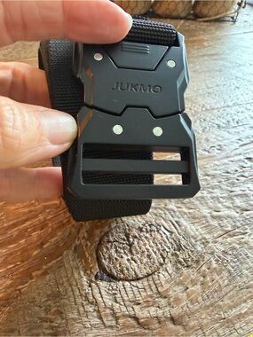 Black Tactical Web Belt with Quick-Release Buckle